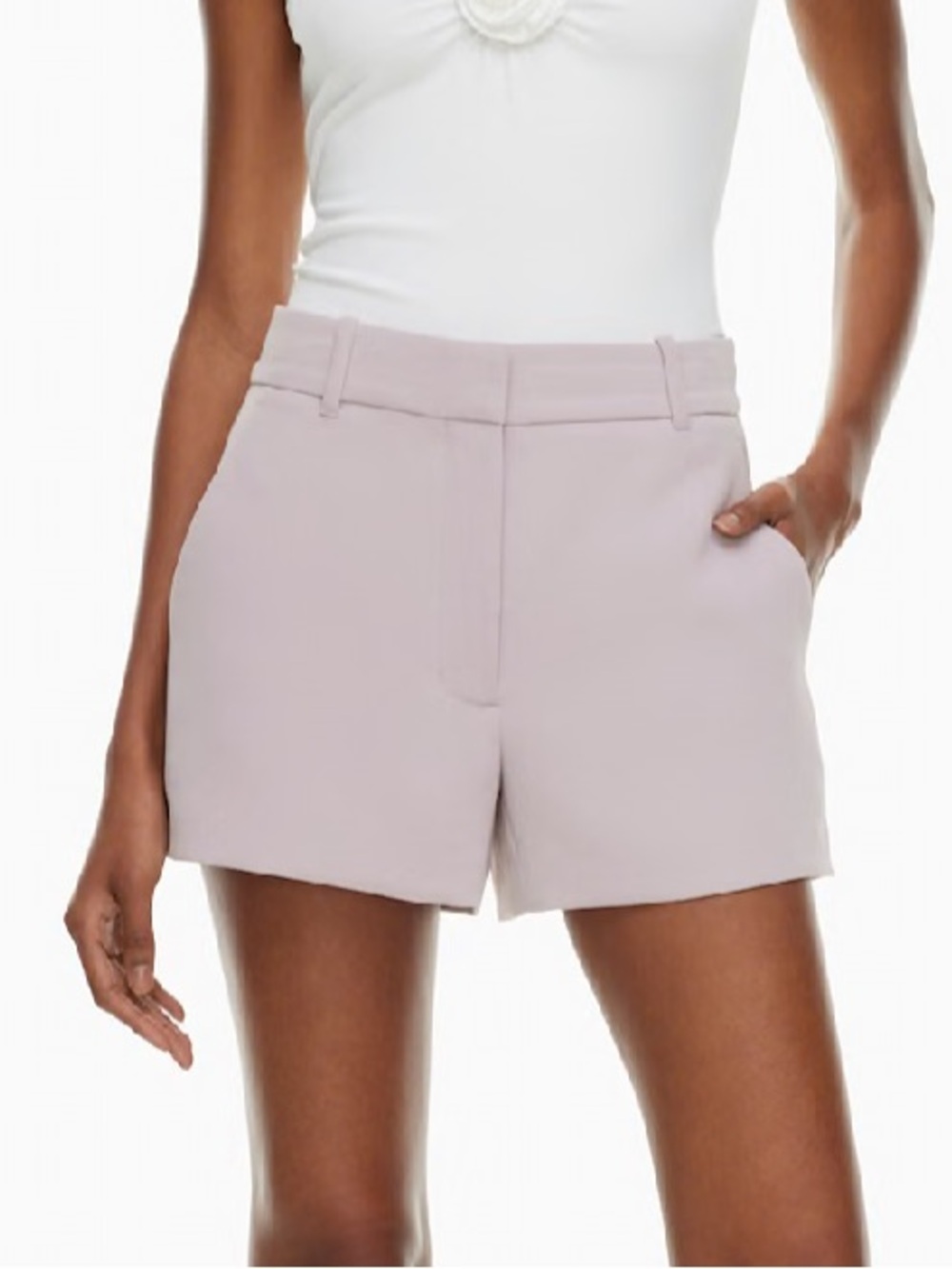 NEW Aritzia Wilfred Purple-ish Morado Gray High Rise Dress Mini Shorts Size 4